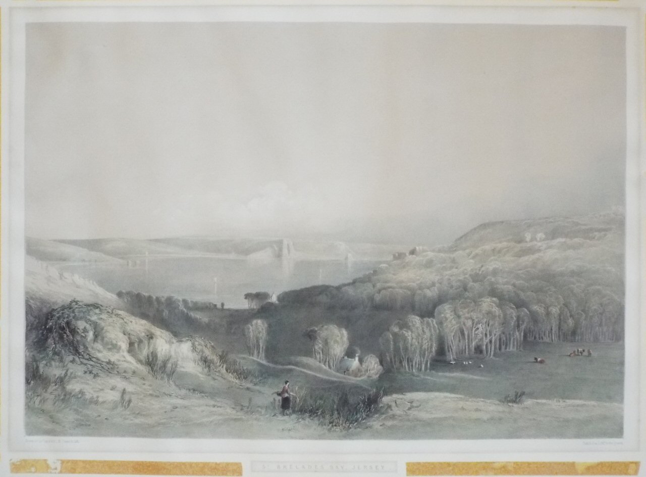 Lithograph - St. Brelades Bay, Jersey. - Carrick